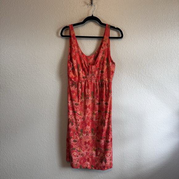 Fresh Produce Dress Size Small Coral Pink Drape Floral Jersey Tank Summer Casual - Picture 1 of 7